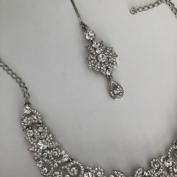 Indian silver necklace set - Picture 4 of 12